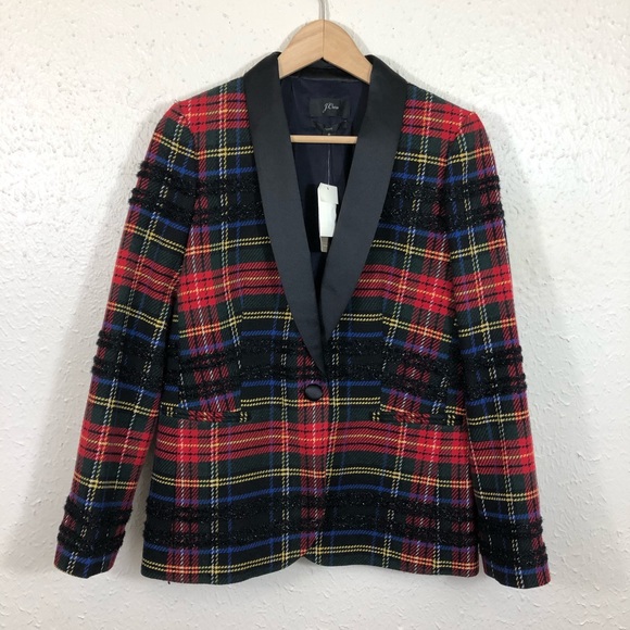 J. Crew Jackets & Blazers - J. Crew Lurex Parke Tartan Blazer NWT